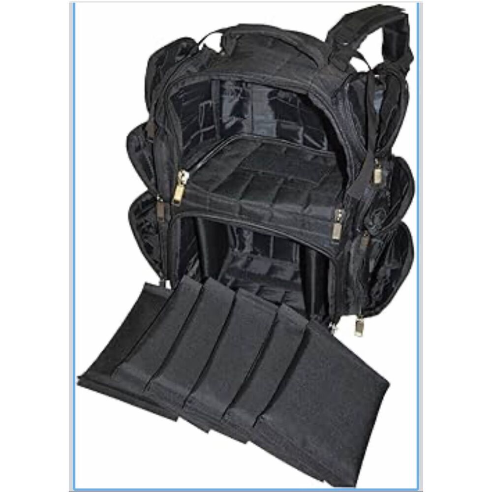 Explorer NEW Tactical Heavy Duty Range Backpack black R4 With Adjustable Compart